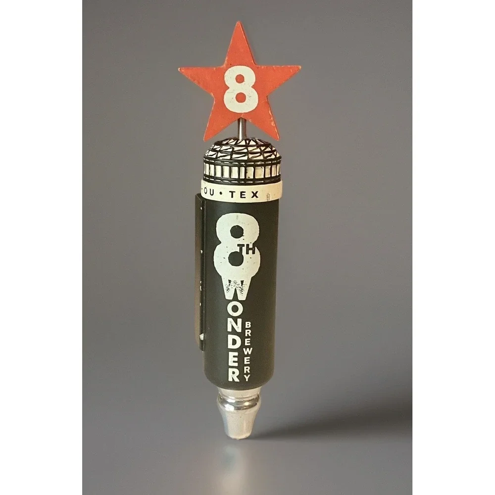 8th Wonder Brewery Astro Dome Beer Tap Handle w/Spinning Star on Top. 11